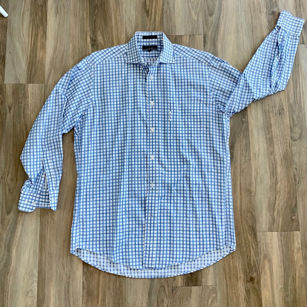 EUC 16/34” Faconnable Casual Shirt